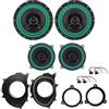 IPNOSIS Kit 4 casse IP-01165 + IP-01130 per Renault Clio IV dal 2013 al 2021 + 4 Supporti Anteriori e Posteriori + 4 Connettori