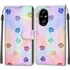 KENHONER Cover Compatibile con Honor 200 Pro, Premium Pelle PU Portafoglio Flip Libro Custodia per Honor 200 Pro [Protezione Completa] - impronta