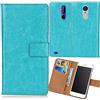 Dingshengk Blu Custodia in Pelle Flip Case Protettiva Cover Skin Wallet per NUU Mobile G2 5.99