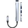 Electrovision Adattatore OTG da Lightning a 3 prese USB-3 e presa di ricarica rapida da 20 W, cavo da 65 mm
