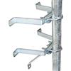 Premium X PremiumX SAT di distanza Muro Supporto da parete titolare distanza dalla parete per Mast fino a Ø 60 mm in acciaio zincato | Lunghezza a scelta