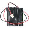 AccuCell Batteria NiMH 3,6 V 1500 mAh F1 x 3 Mignon AA con cavo da 110 mm e connettore, sostituisce Beghelli 415097001