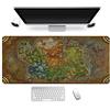 ITBT World of Warcraft Tappetino per XXL Mouse da Gioco - Gaming Mousepad Extra Grande 900 x 400mm - Pad 3mm con Base in Gomma Antiscivolo - Spessore 3mm Anime Tappetino Mouse,P