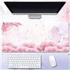 FANSU Stile Giapponese Tappetino Mouse, Tappetino Mouse XXL/XL/L, Tappetino Mouse Gaming con Base Gomma Antiscivolo e Bordi Cuciti, Mouse Pad per Ufficio e Casa (Sakura 3,600x300mm)