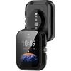 KUTEWEU Orologio Custodia Compatibile con Amazfit Bip 3/ Bip3 Pro, PC Custodia Rigida Protezione completa Anti-Graffio Cover Shell Case per Amazfit Bip3 Pro Smartwatch Accessori (2 Pezzi Nero)