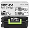 HAO SHI XIANG Toner ad alta resa, compatibile con stampanti Lexmark MS725, MS821, MS822, MS823, MS824, MS825, MS826, MX721, MX722, MX725, MX822, MX824, 581H, 15.000 pagine, colore: nero Confezione da 1