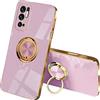Sudopo QIYIN Cover per Xiaomi Redmi Note 10 5G/Poco M3 Pro 5G, Cabina Silicone Colorato Case Proteggi la Fotocamera, Custodia Antiurto Ultrasottile da Donna Elegante Guscio con Supporto (Viola)
