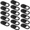 Lafefe 16 pezzi Webcam Cover, Ultra-Sottile Metallo Copri Webcam, Copertura Camera Slider, Sottile per Laptop, PC, Computer Portatile, Smart Phone - Nero