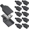 Oiyagai 10 Pezzi Connettore USB 2.0 Tipo A Femmina 4 Pin con Guscio in Plastica - Presa USB per Saldatura DIY Riparazione Cavo e Progetti Elettronici
