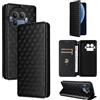 BELLA BEAR Custodia per Realme GT8 Pro 5G, Cover per Cavalletto, Portafoglio con Magnetico, Custodia protettiva antiurto per Realme GT8 Pro 5G-Nero