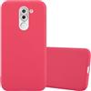 Cadorabo Custodia per Honor 6X in CANDY ROSSO - Morbida Cover Protettiva Sottile di Silicone TPU con Bordo Protezione - Ultra Slim Case Antiurto Gel Back Bumper Guscio