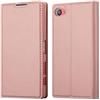 Cadorabo Custodia Libro per Sony Xperia Z5 Compact in Classy Oro Rosa - con Vani di Carte, Funzione Stand e Chiusura Magnetica - Portafoglio Cover Case Wallet Book Etui Protezione