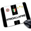 My Cust Tappetino Mouse Pad fino alla fine sp 2mm compatibile per tifosi Bianconeri stile Maglia con scudetto Strisce studio 7208002