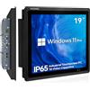 NORQIN Panel PC Industriale 19 Senza Ventola,IP65 Touchscreen Capacitivo All-In-One Computer,Windows 11 Pro,HDMI/LANC/COM/GPIO/USB/WIFI,Per Automazione,Chioschi,Monitoraggio(I3-1215U,8G+256G)