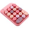 NUOBESTY Numerico Wireless 2.4g Rosa 18 Tasti Indipendenti in Abs per Notebook e Ufficio, Mini Tastiera Portatile Alta Velocità di Input Backspace