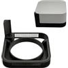 Hesupy Supporto di raffreddamento 2 in 1 per Mac Mini M4 2024, base di raffreddamento per stampa 3D, dissipazione del calore, staffa di aumento del supporto da tavolo, facile accensione/spegnimento