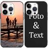 Yoedge Cover Personalizzata Custodia per iPhone 16 Pro Max 6,9 Personalizzato con Foto Testi Disegni Personalizza Custodia Immagine, Antiurto Nero Personalizzabili Case per iPhone 16 Pro Max