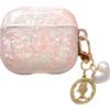 PIQIUZC Graziosa custodia per AirPod 4 con portachiavi Kawaii, custodia rigida in TPU per cuffie AirPods 4a generazione (rosa)