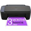 HP Stampante DeskJet 2921 All In One | Colore | Wireless | Facile installazione e Wi-Fi affidabile | 3 mesi di inchiostro istantaneo 0 incluso | Stampa, scansione e copia