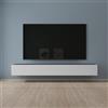 Mai & Mai Mobile TV per Televisore 240x40,2x30cm, Armadietto per TV Basso Soft-close con Ante per Soggiorno, Sala da Pranzo, Camera da Letto Fernsehschrank02, Antracite opaco+Bianco opaco