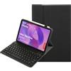 YKWXSC Custodia Tastiera per Lenovo Idea Tab Plus 12,1 Pollici Tablet TB365FC, QWERTY Staccabile con Collegamento Bluetooth Tastiera, Nero