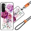 JEZSTHAI Cover Compatibile con Xiaomi Mi Note 10 Lite Custodia in Silicone TPU Morbido con Cordino/Laccio Tracolla Cellulare,Antiurto AntiGraffio Protettiva Bumper Case con Disegno Motivi,Cover*A02