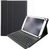 HLTOOP Custodia Universale con Tastiera per Tablet da 9,7,10,1,10,2,10,5,10,9,11, Italiano QWERTY Rimovibile Bluetooth Tastiera