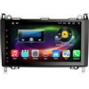 Erisin Android 14 8-Core 4GB+64GB 2 Din Bluetooth Autoradio per Mercedes Benz Classe A/B W169 W245 Sprinter Viano Vito, 9 per VW Crafter Supporta CarPlay Android Auto GPS Navigatore DAB+WiFi OBD2