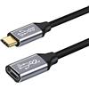 MHADBKH 25cm/50cm Tipo C 3.1 Gen 2 maschio a femmina cavo di prolunga 5A 100W USB C Extender Linea dati Cavo di sincronizzazione di ricarica portatile Tipo-c maschio a femmina Linea