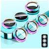 LucBuy Protezione per Fotocamera per Samsung Galaxy Z Flip 7, Protezione per Schermo Della Fotocamera in Vetro Temperato 9H, Anelli in Lega di Alluminio Individuali con Allineamento Automatico