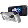 GIOPUEY Cover Compatibile con ASUS ROG Ally X 2024 - con Supporto, Copertura PC Trasparente & Bumper TPU Morbido - Clear