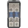 Qqmora Blocco di Distribuzione dell'alimentazione, Scatola dei Fusibili Universale a 2 Vie 12 V a 24 V Ad Alta Resistenza per Amplificatore Stereo per Auto,Fusibile,staffa,interruttore automatico