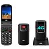C D R Cellulare Cdr C56, telefono per anziani 4G, Tasto SOS, Tasti Grandi, Volume Alto del vivavoce e suoneria, Bluetooth - 1200 mAh, Base di Ricarica, Torcia, connettore Type-C e jack 3,5mm, colore NERO