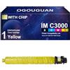 OGOUGUAN IM C3000 C3500 Cartuccia Toner per Ricoh IMC3000 IMC3500 842251 842252 842253 842254 per Savin Lanier IMC3000 IMC3500 Stampante (1 Giallo)