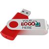 Possibox Chiavette USB Personalizzate 32GB con il Tuo Testo o Logo - Promozionali all'ingrosso Pendrive - USB 3.0 Rosso, 100 Pezzi