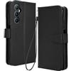 RonRun RonRon Cover Realme C65 4G Libro, Flip Custodia Portafoglioin Pelle, Antiurto case per Realme C65 4G, Nero