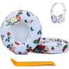 SINOWO Cuscinetti di ricambio per cuffie Beats Solo 2 e Solo 3 Wireless On-Ear e Solo2 Solo3, cuscinetti auricolari con isolamento acustico in memory foam, morbida pelle proteica (fiore bianco)