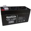 Electron Batteria ricaricabile al piombo 12V 1,2Ah attacco faston 4.8mm Per allarmi antifurti sicurezza videosorveglianza