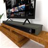 Henor Doppio Rialzo TV Legno 180 x 35 x 15 Cm Grafite Opaco. Carico +100 Kg.