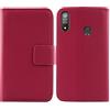 Dingshengk Rose Vera Real Pelle Case per BRONDI Amico Smartphone XL Nero 6 Custodia Caso Premium Leather Cover Flip Guscio Protettiva Copertina Portafoglio Magnetico Anti Urto e Anti Graffi