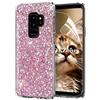 OKZone Cover Samsung Galaxy S9 Plus, Custodia Lucciante con Brillantini Glitters Ultra Sottile Designer Case Cover per Samsung Galaxy S9 Plus (Rosa)