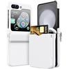KNOXS Cover per Samsung Galaxy Z Flip 6, Le schede possono essere inserite Cover Ultra Sottile PC Samsung Galaxy Z Flip 6 Custodia Antiurto Anti-impronta Leggero Protettiva (Bianco)