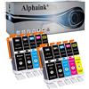 alphaink 10 Cartucce Compatibili con Canon PGI-580XXL CLI-581XXL per Canon Pixma TS705 TS9155 TS6150 TS6151 TR7550 TR8550 TS8150 TS8151 TS8152 TS9150 TS8240 TS8242 TS6350 TS6250 TS9550 (10 Pack)