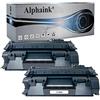 Alphaink 2 Toner Compatibili con HP 80A CF280A 80X CF280X, Versione XL 13.000 Copie Compatibile con Stampanti HP Laserjet Pro 400 M401A M401D M401DN M401DNE M401DW M401N MFP M425DN MFP M425DW (2 Nero)
