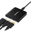 SABRENT Adaptateur USB Type C vers x2 HDMI et x1 DisplayPort, 8K@30Hz 4K@60Hz compatible avec Thunderbolt 3 (DA-H2D1)