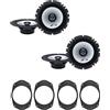 IPNOSIS Kit 4 Casse ALPINE SXE-1725S + SXE-1725S per Jeep Renegade con 2 Supporti Anteriori e 2 Supporti Posteriori
