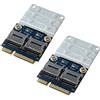 Pavewood 2X 2 SSD HDD per Laptop Dual - SD SDHC SDXC TF a Mini PCIe Memory Card Reader MPCIe a 2 Mini-Sdcard