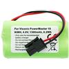 AccuCell Batteria compatibile con Visonic PowerMaster 10 NiMH GP130AAM4YMX 4,8 Volt 1300 mAh, max. 6,2 Wh