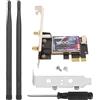 KAKAKE Adattatore Scheda di Rete PCIe, Adattatore WiFi 5.2 PCIe WiFi6 AX1800 WPA3 802.11AX Latenza Ultra Bassa per Computer Portatile