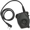 TSVISIONCORE kenwood U94 PTT 2 pin, per Baofeng UV5R ecc. ,Airsoft Tactical Headset, nero